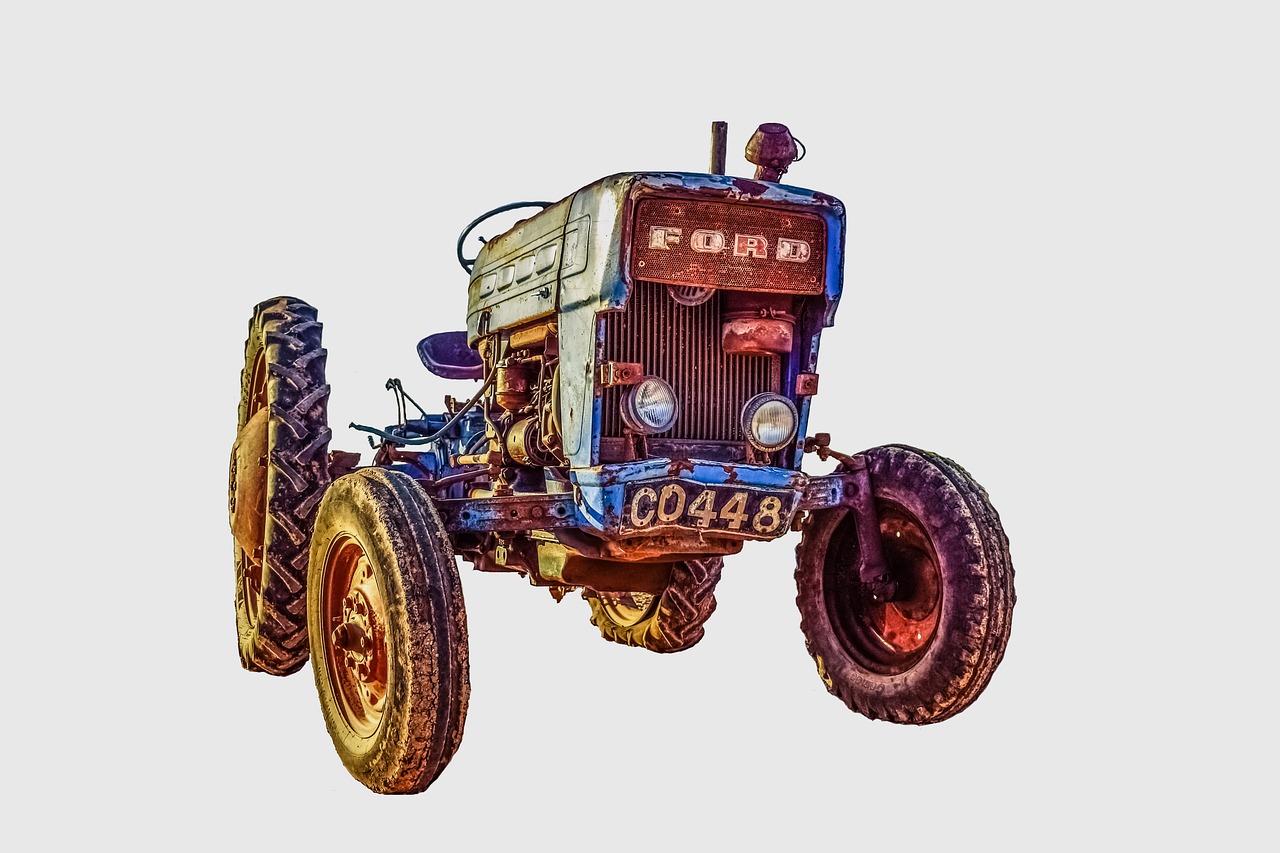 tractor old antique free photo
