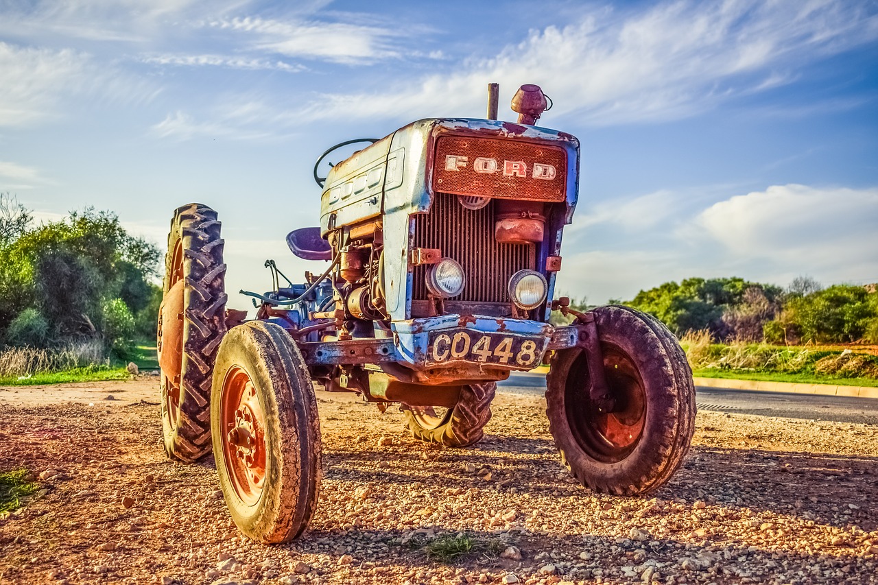 tractor old antique free photo