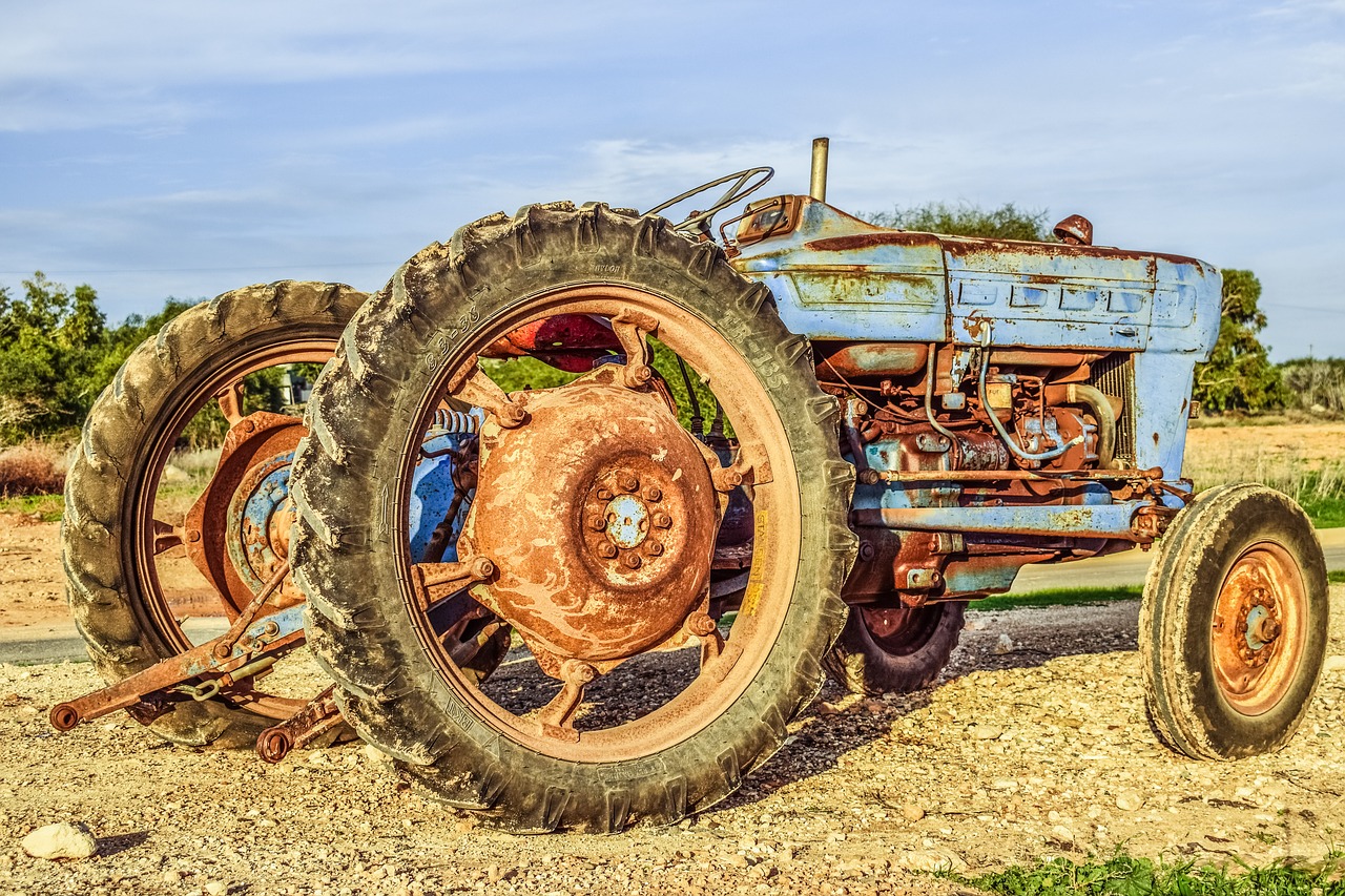 tractor wheels farm free photo