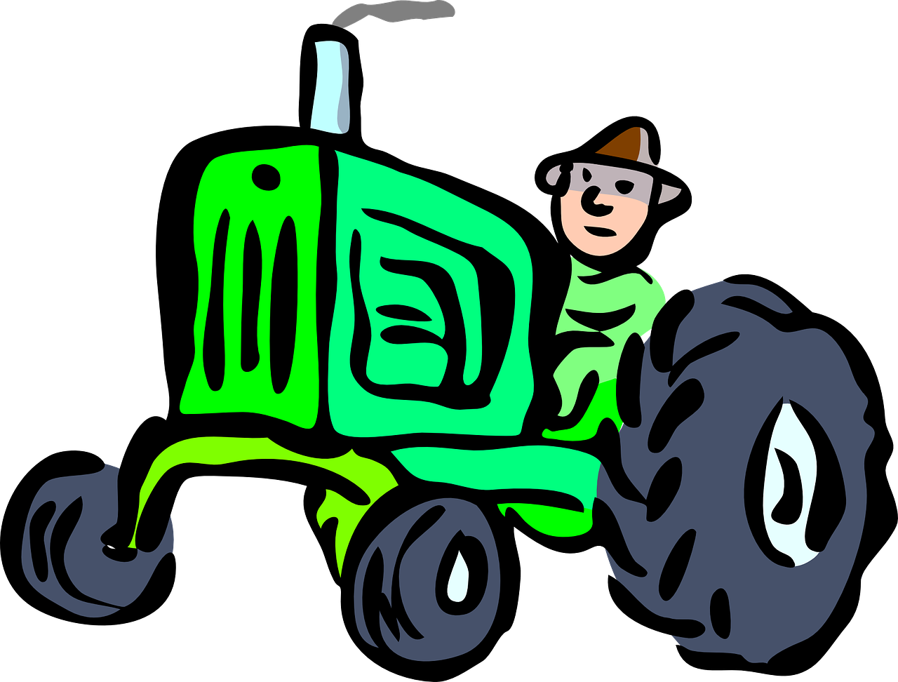 tractor driver countryside free photo