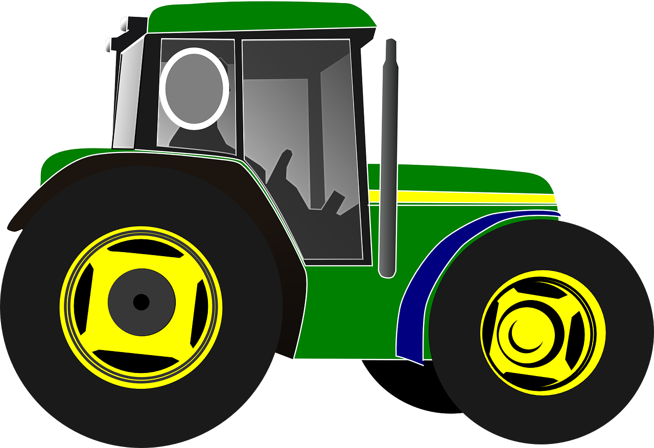 tractor green driver free photo