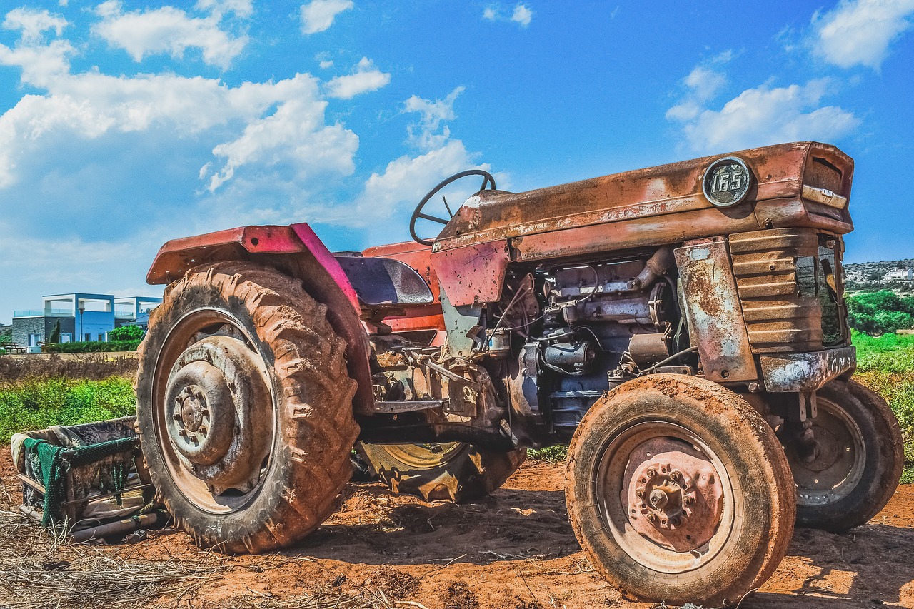 tractor  old  rusty free photo