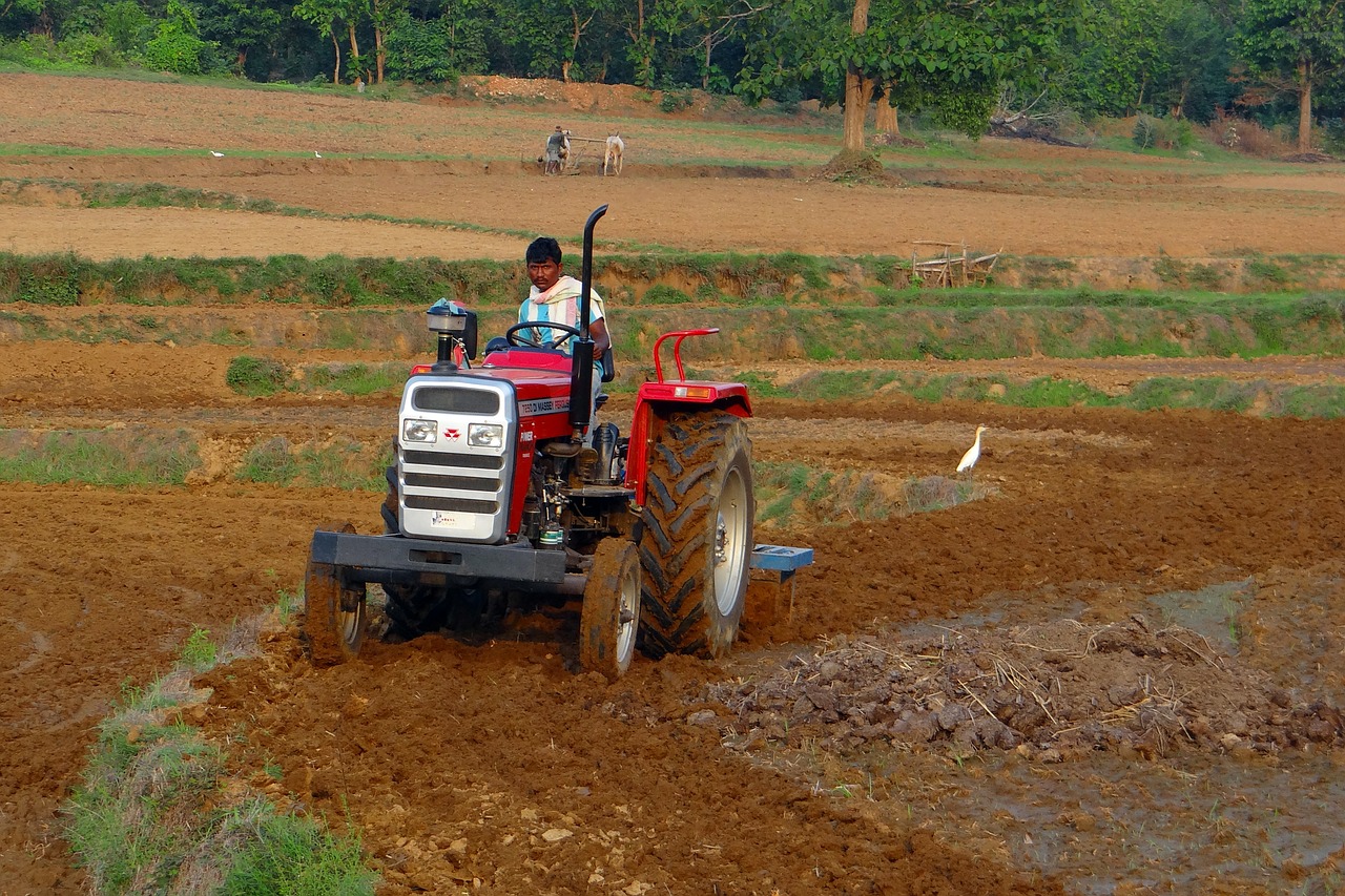 tractor tiller tilling free photo