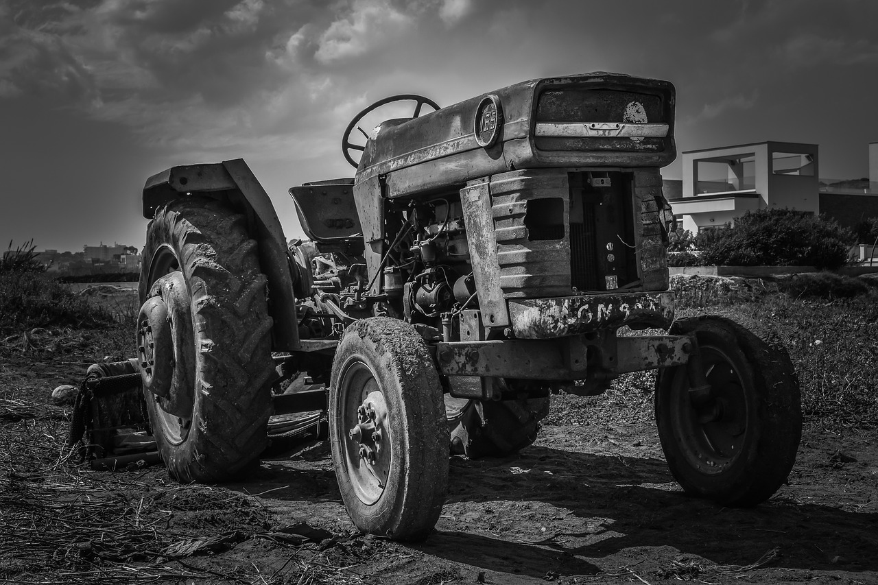 tractor  old  rusty free photo