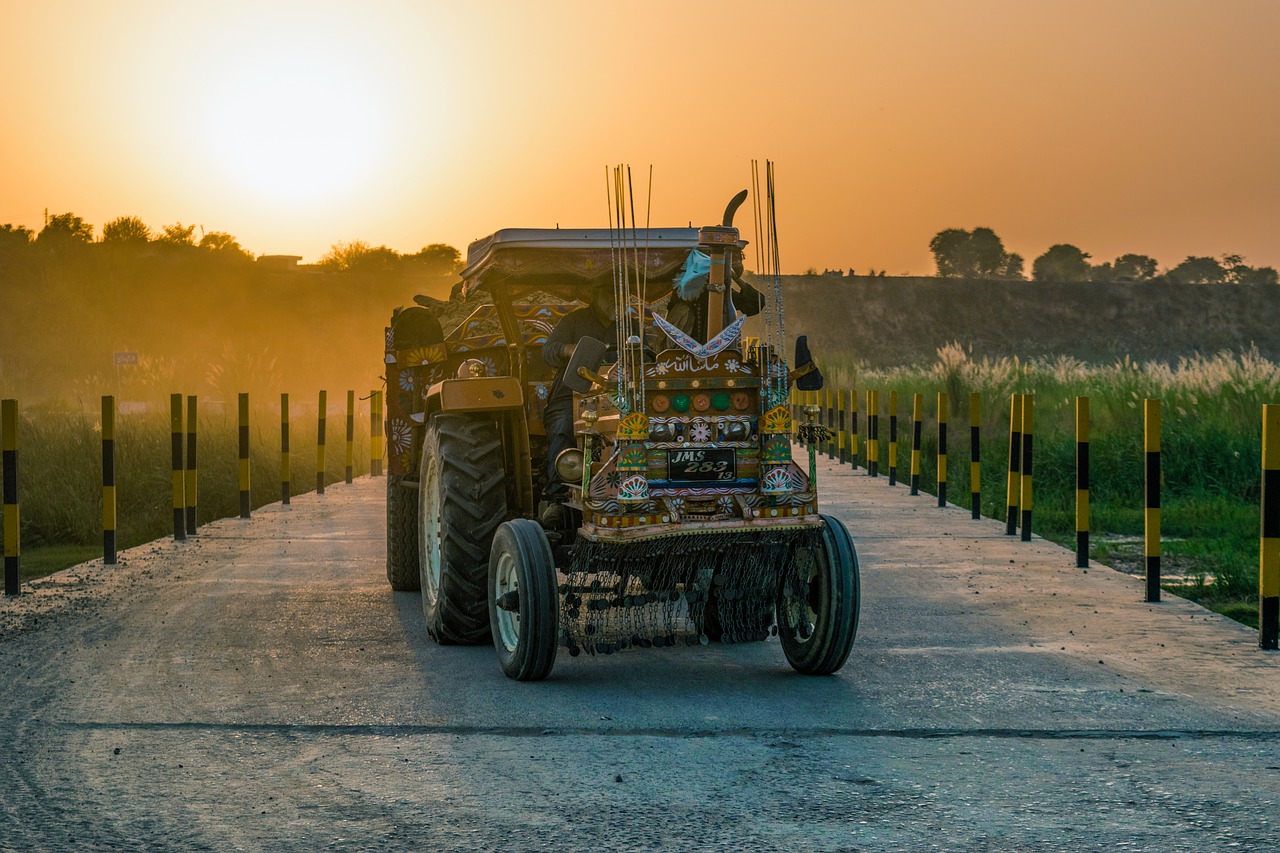 tractor  bridge  summer free photo