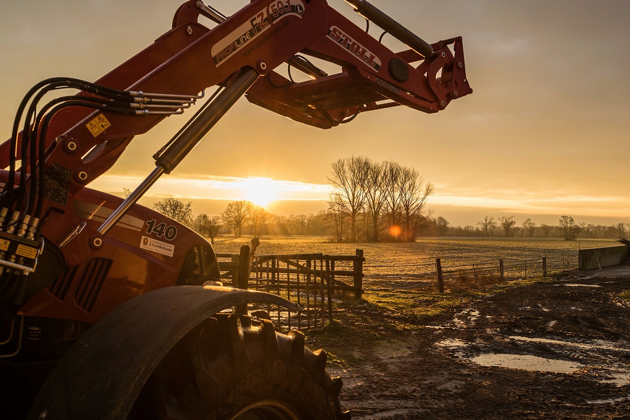 tractor sun light free photo