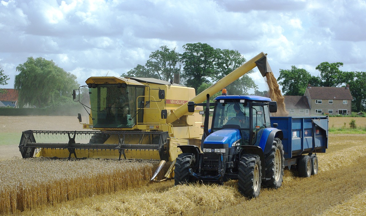 tractor harvest agriculture free photo