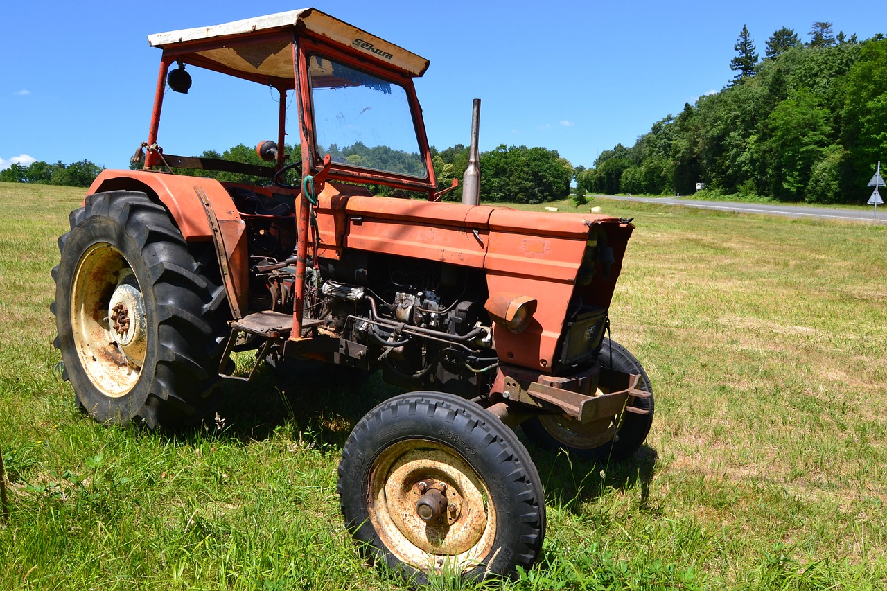 tractor red tractor red free photo