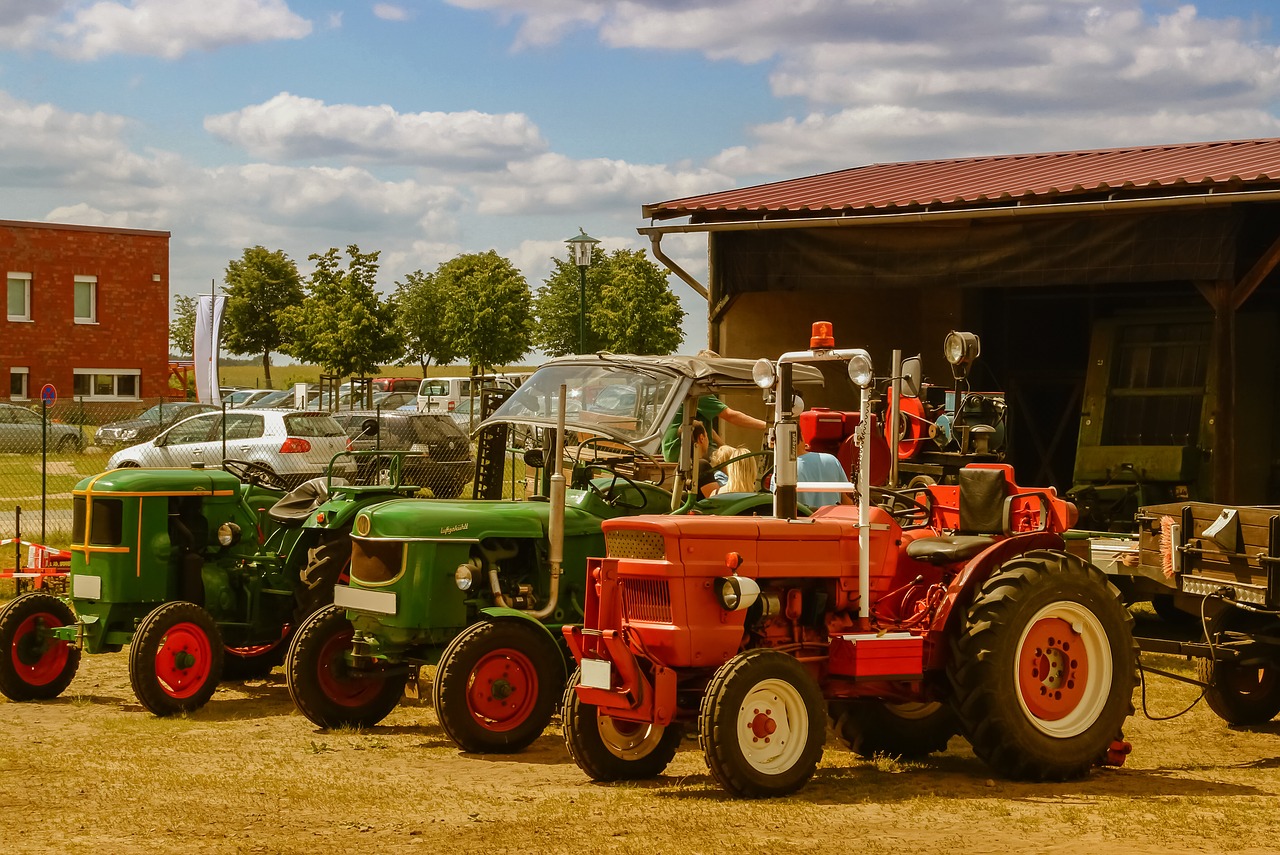 tractors  old  exhibition free photo