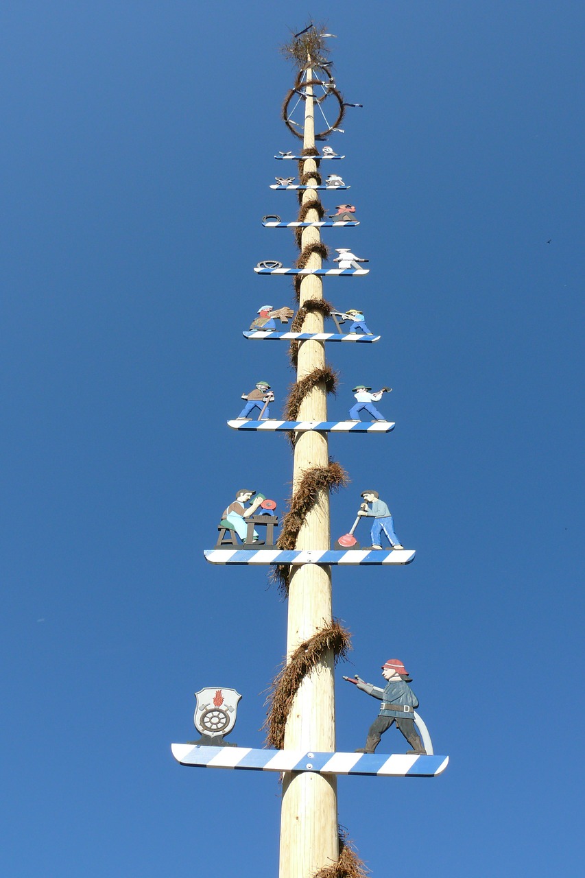 maypole tradition bavaria free photo