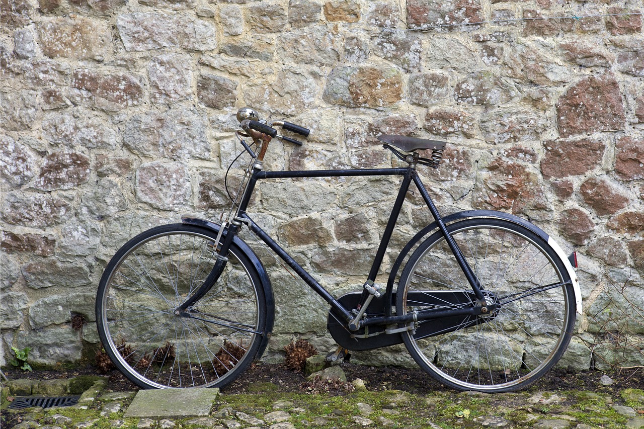 traditional bicycle rusty handlebars black free photo