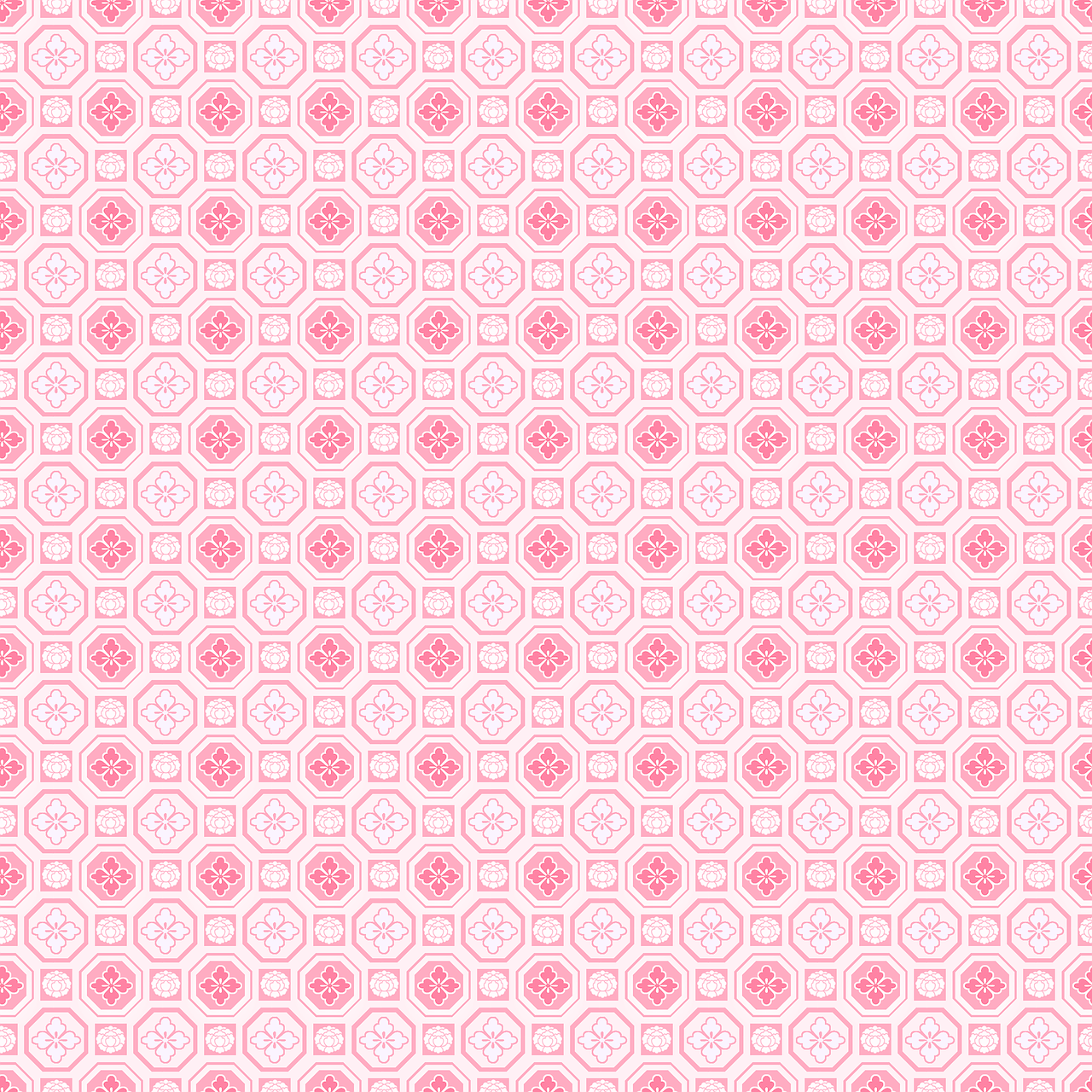 traditional patterns pink octagon free photo