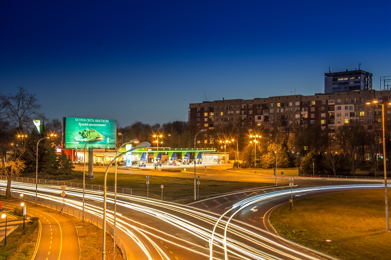 traffic sunset burgas free photo