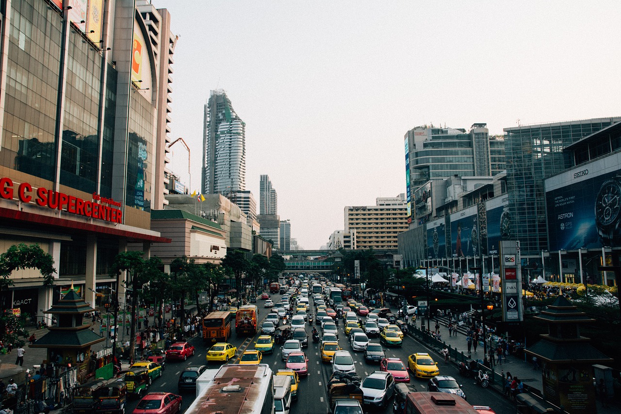 traffic bangkok city free photo