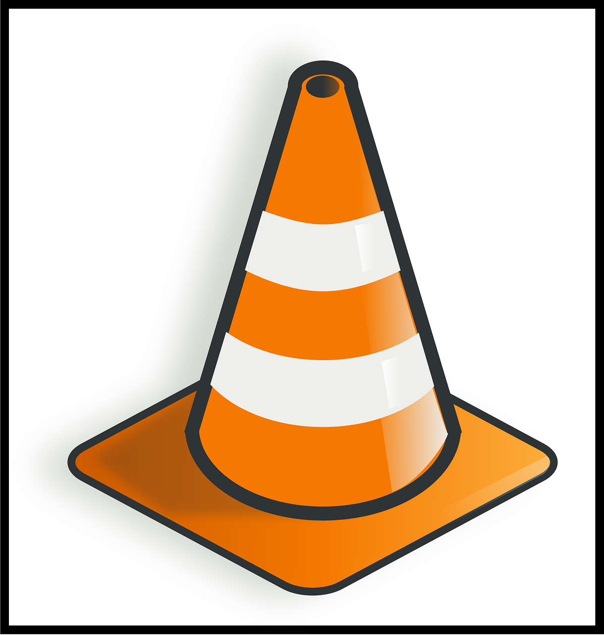 traffic cone warning free photo