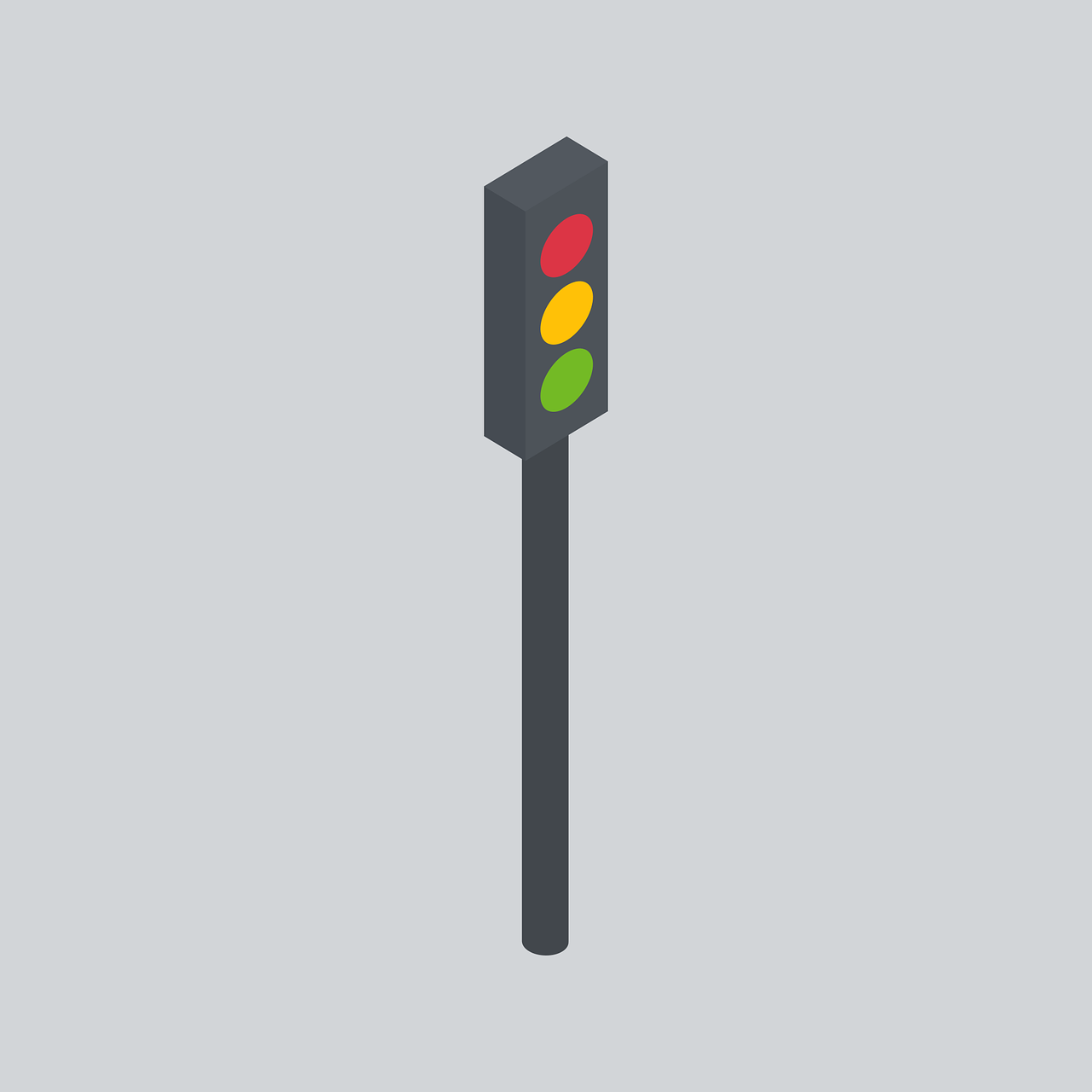 traffic light  traffic sign  isometric free photo