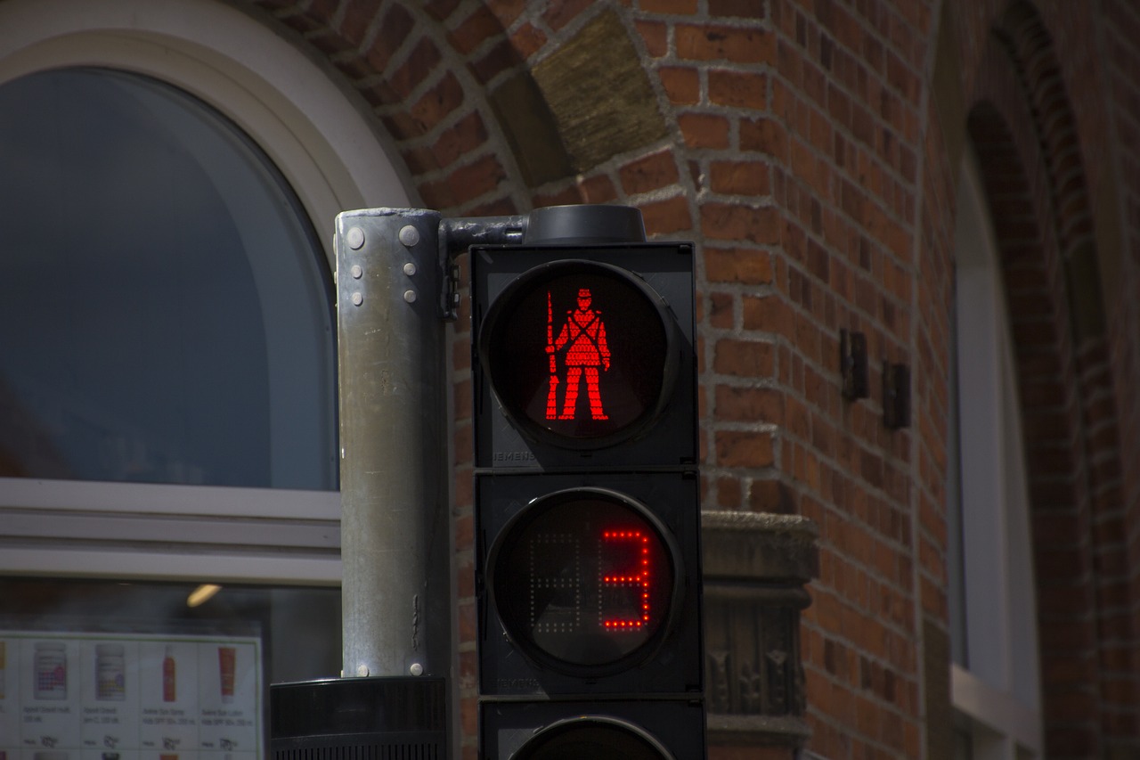 traffic lights  pedestrian  road sign free photo