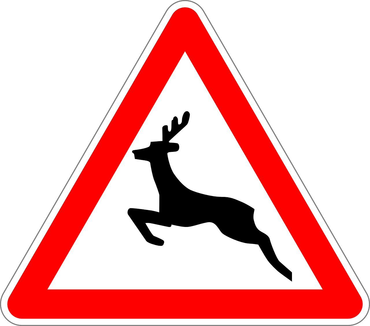 traffic sign sign wild animals crossing free photo