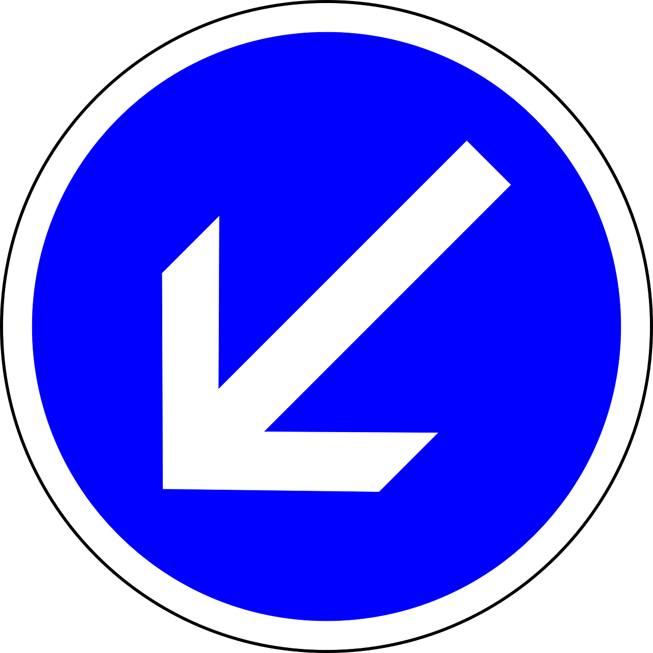 traffic sign keep left sign free photo