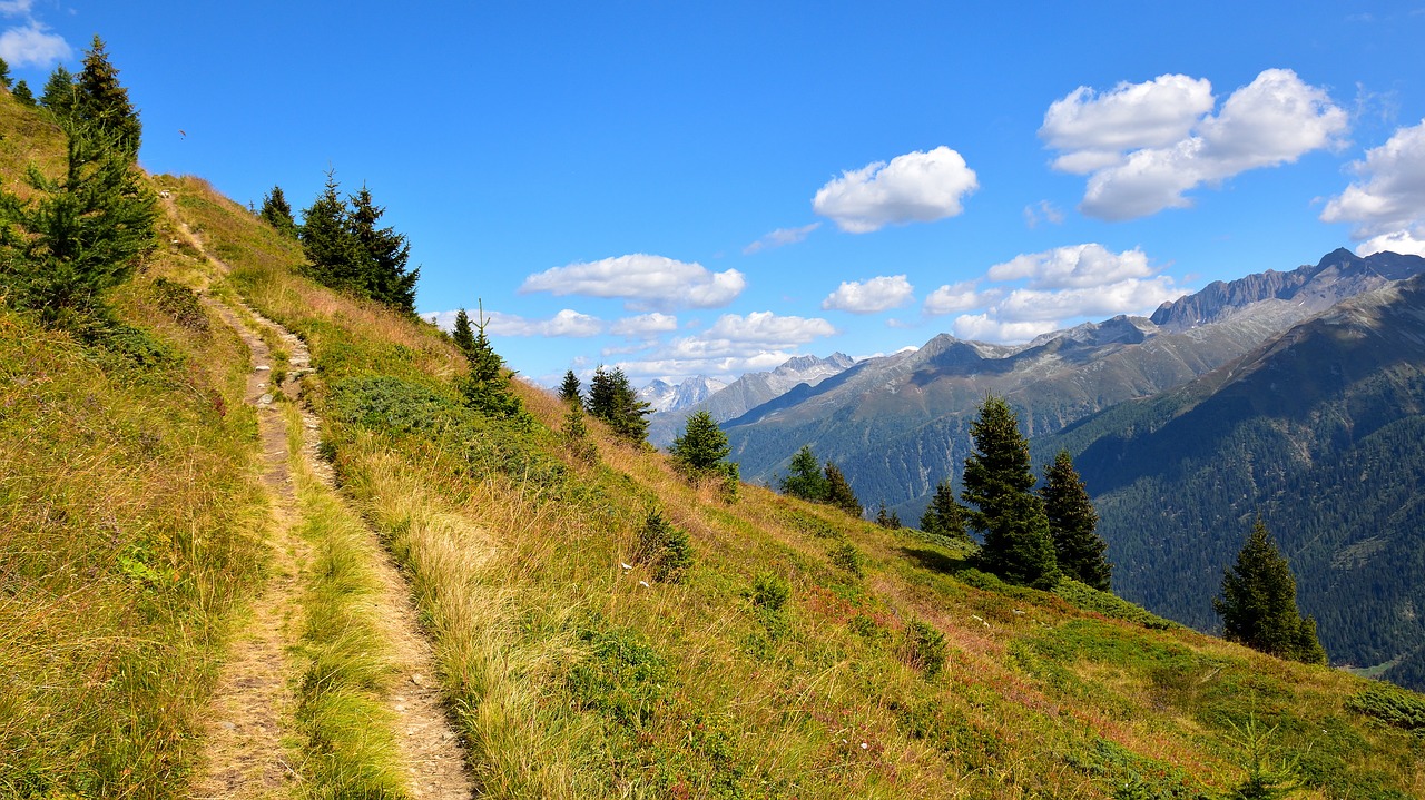 trail mountains landscape free photo