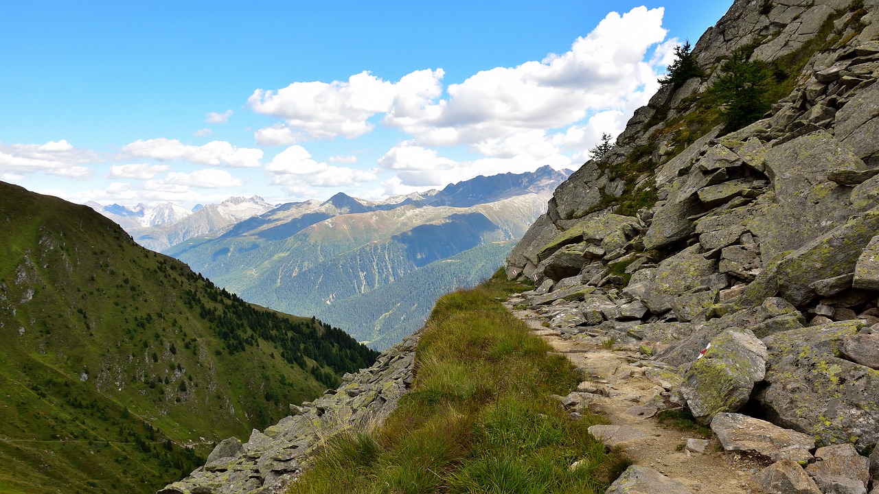 trail landscape mountains free photo