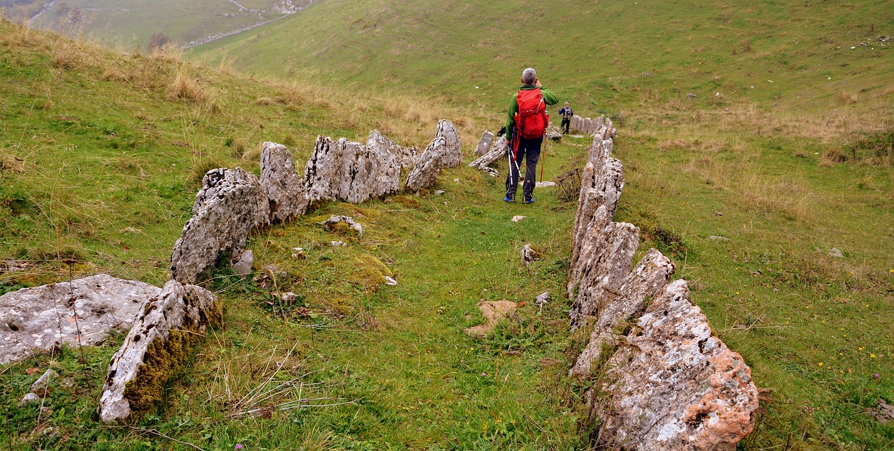 trail fence stones free photo