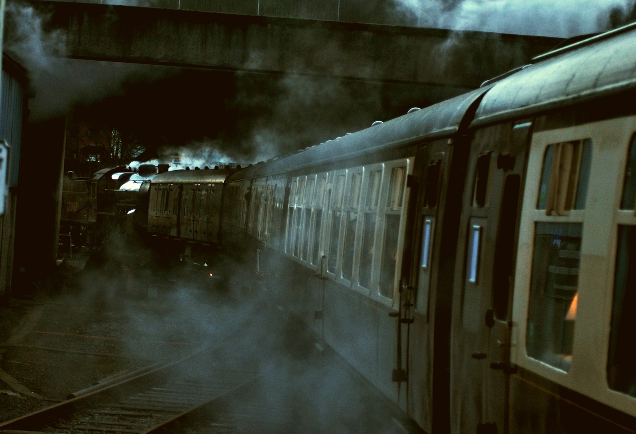 train smoke railway free photo