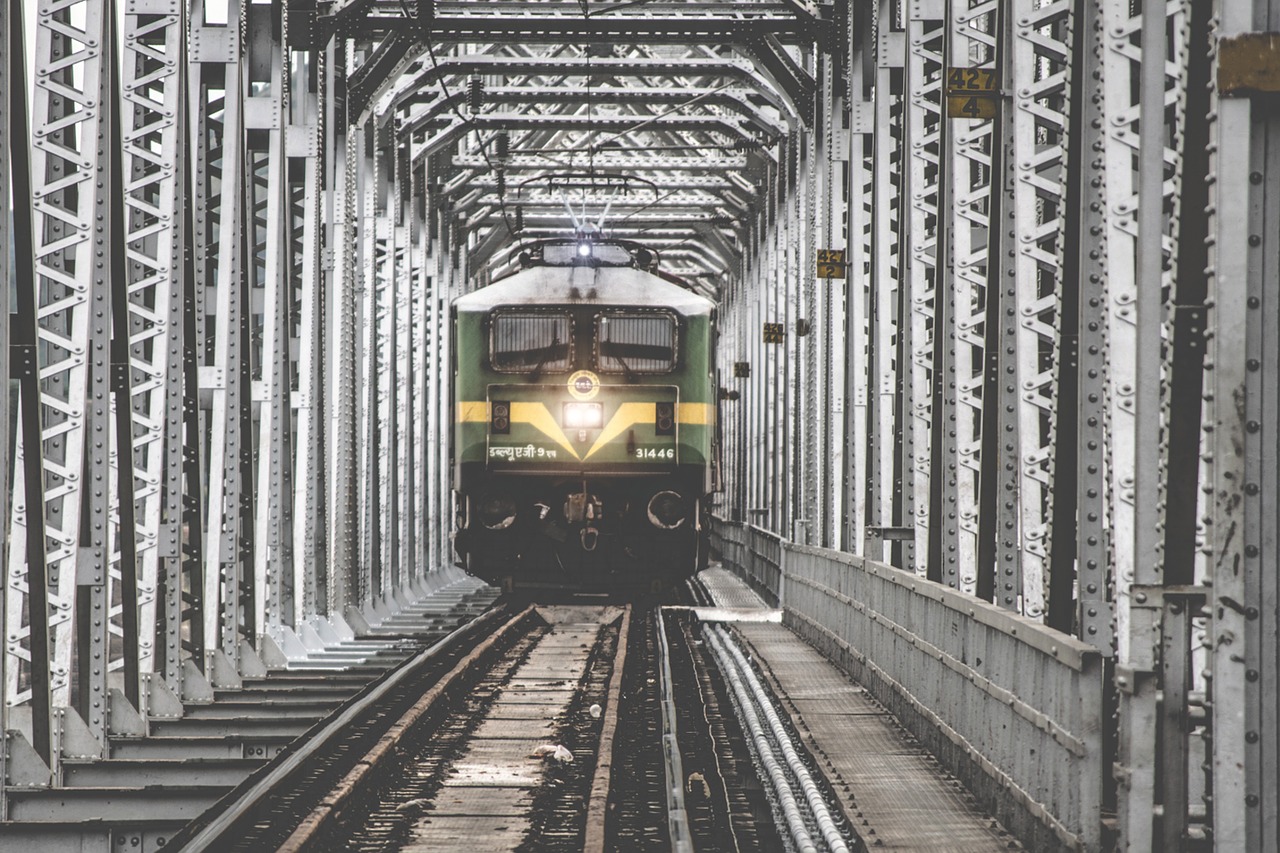 train bridge transportation free photo