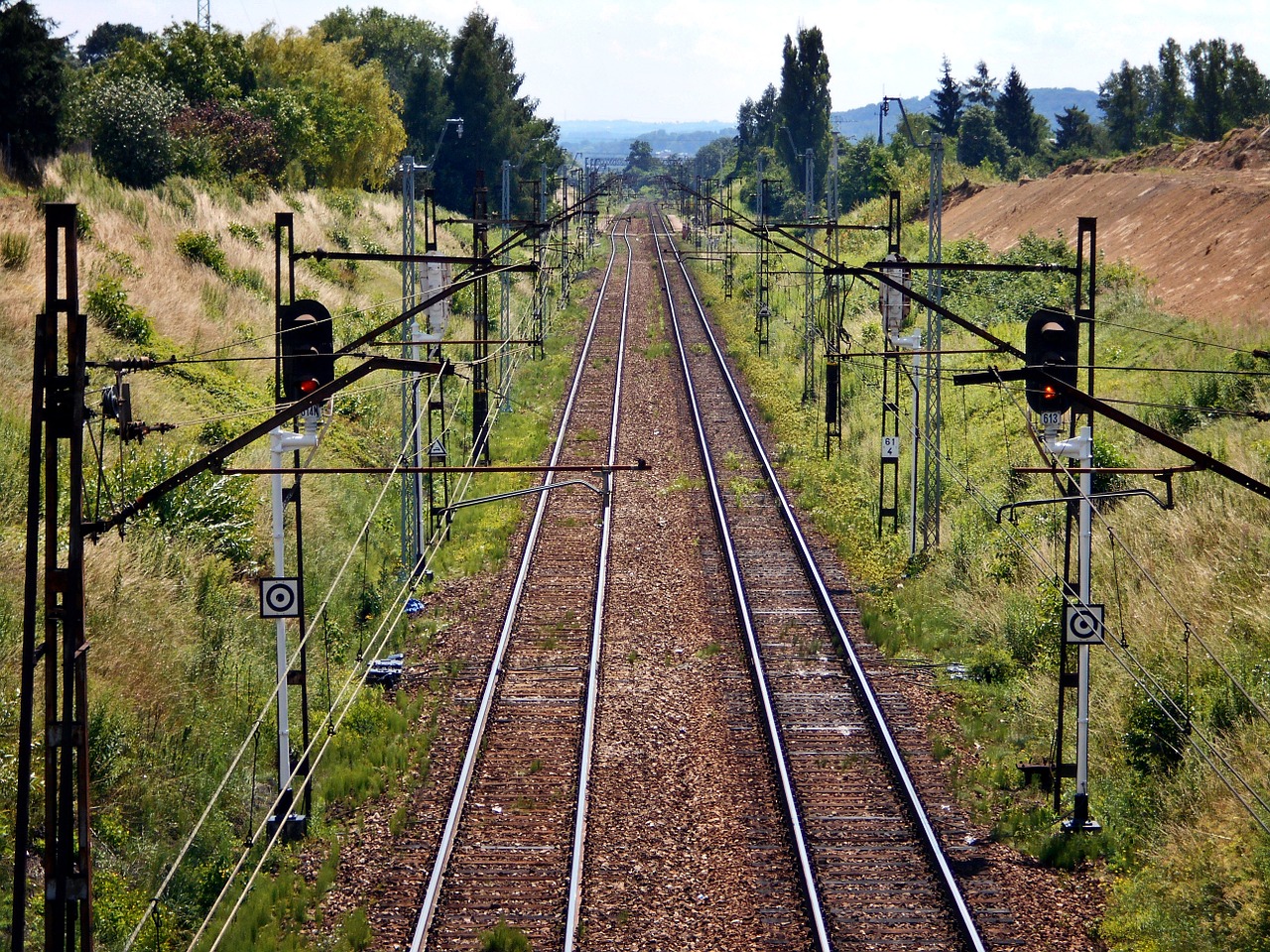 train tracks transport free photo