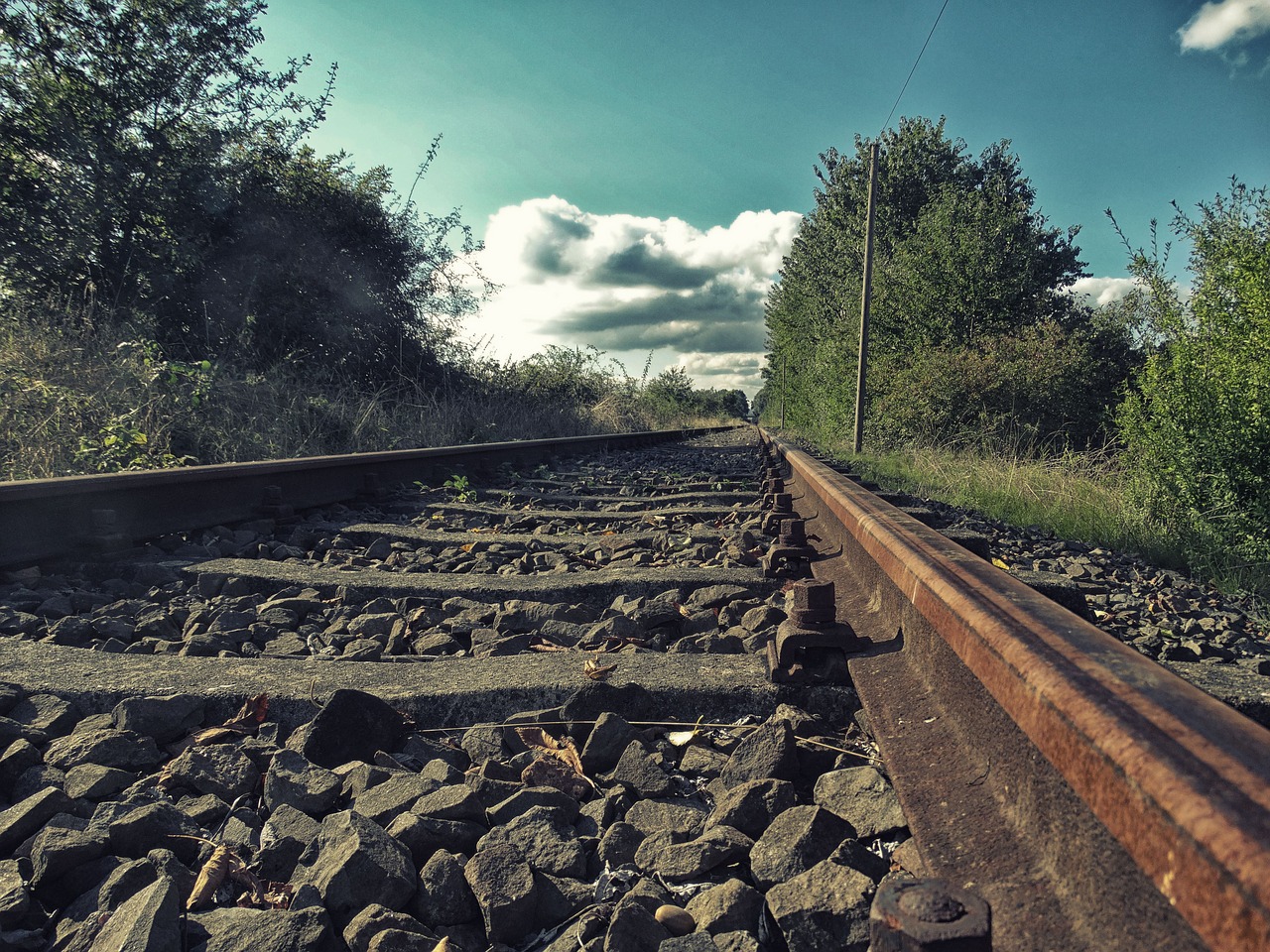 train seemed railway tracks free photo