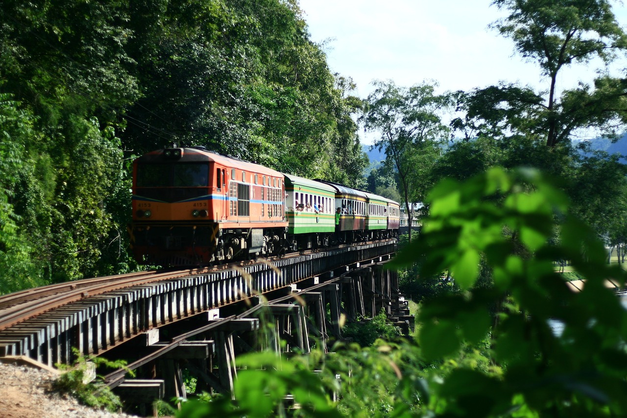 train nature railroad free photo