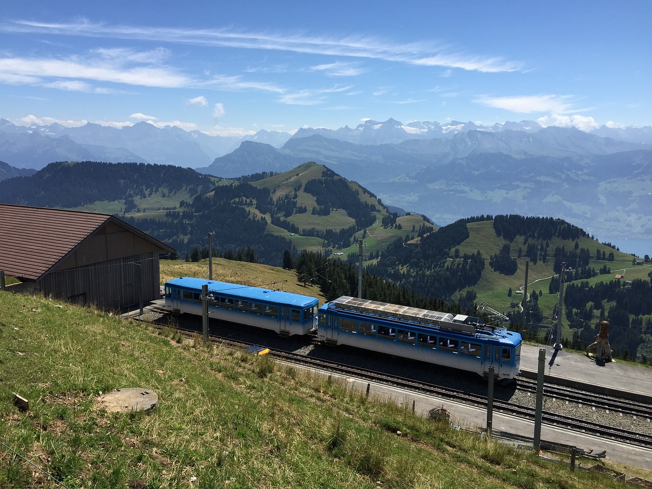 train mountain swiss free photo