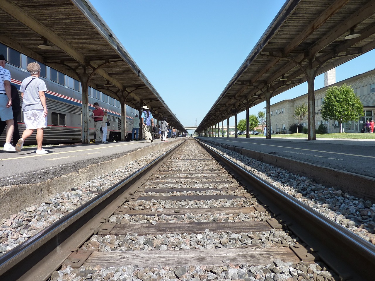 train railroad train tracks free photo