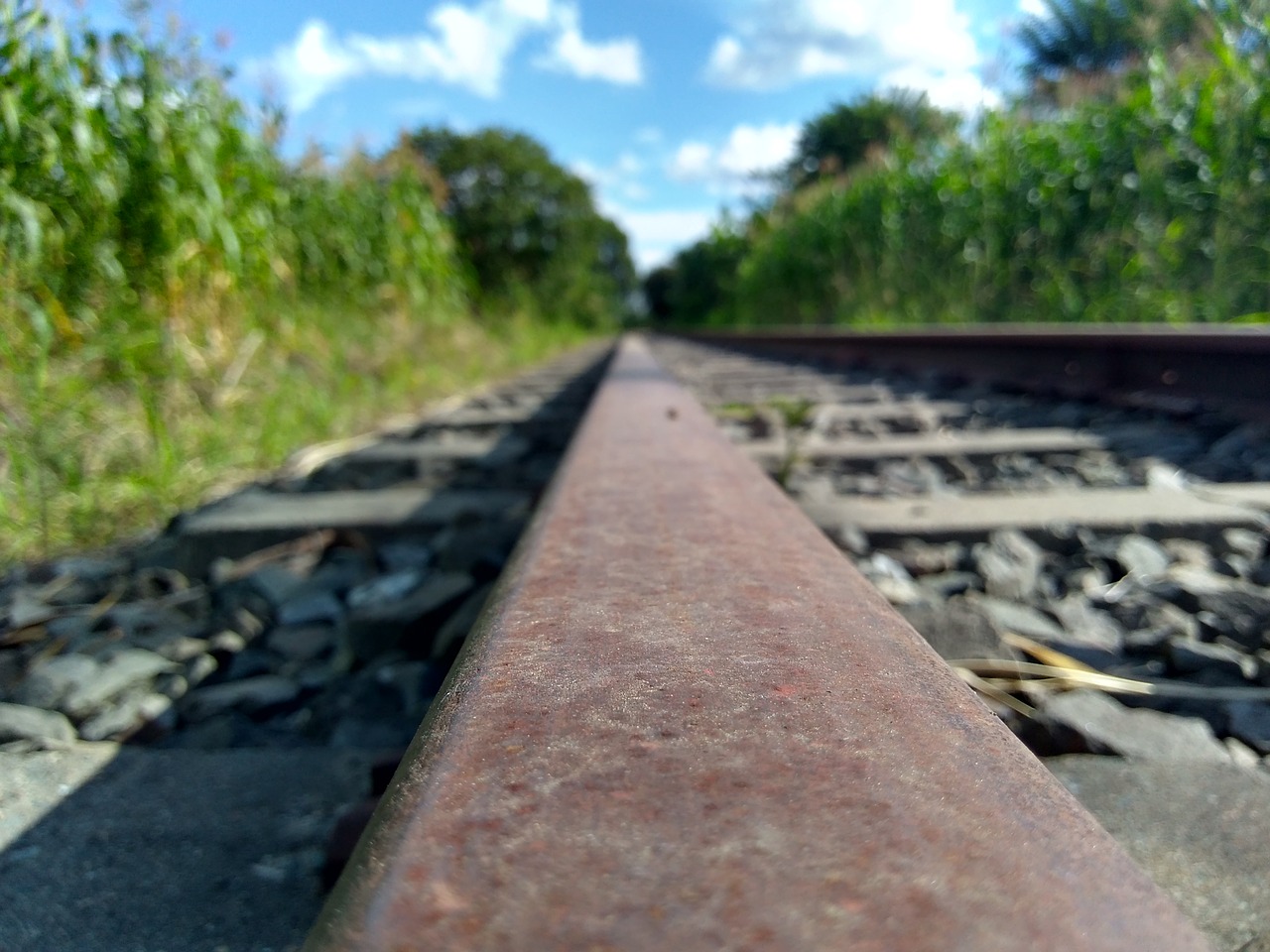 train rail background free photo