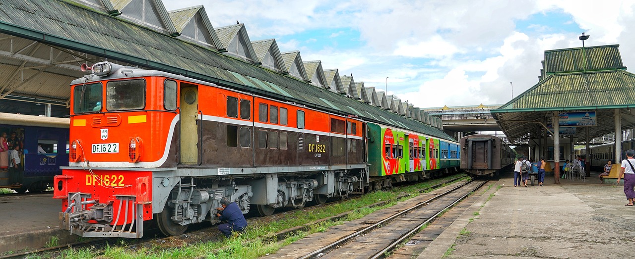 train locomotive yangon free photo