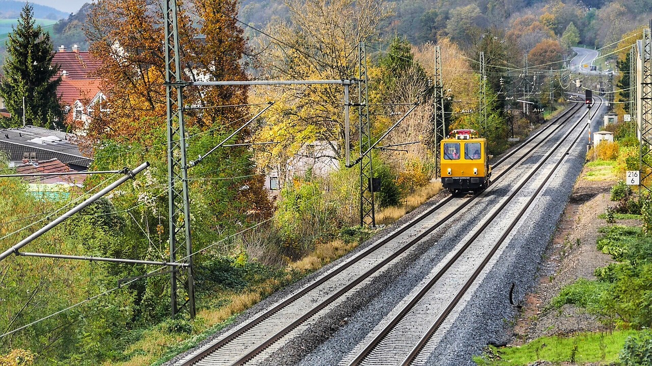 train railway line railway free photo