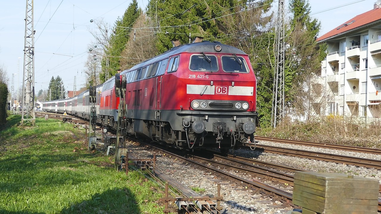 train railway line transport system free photo