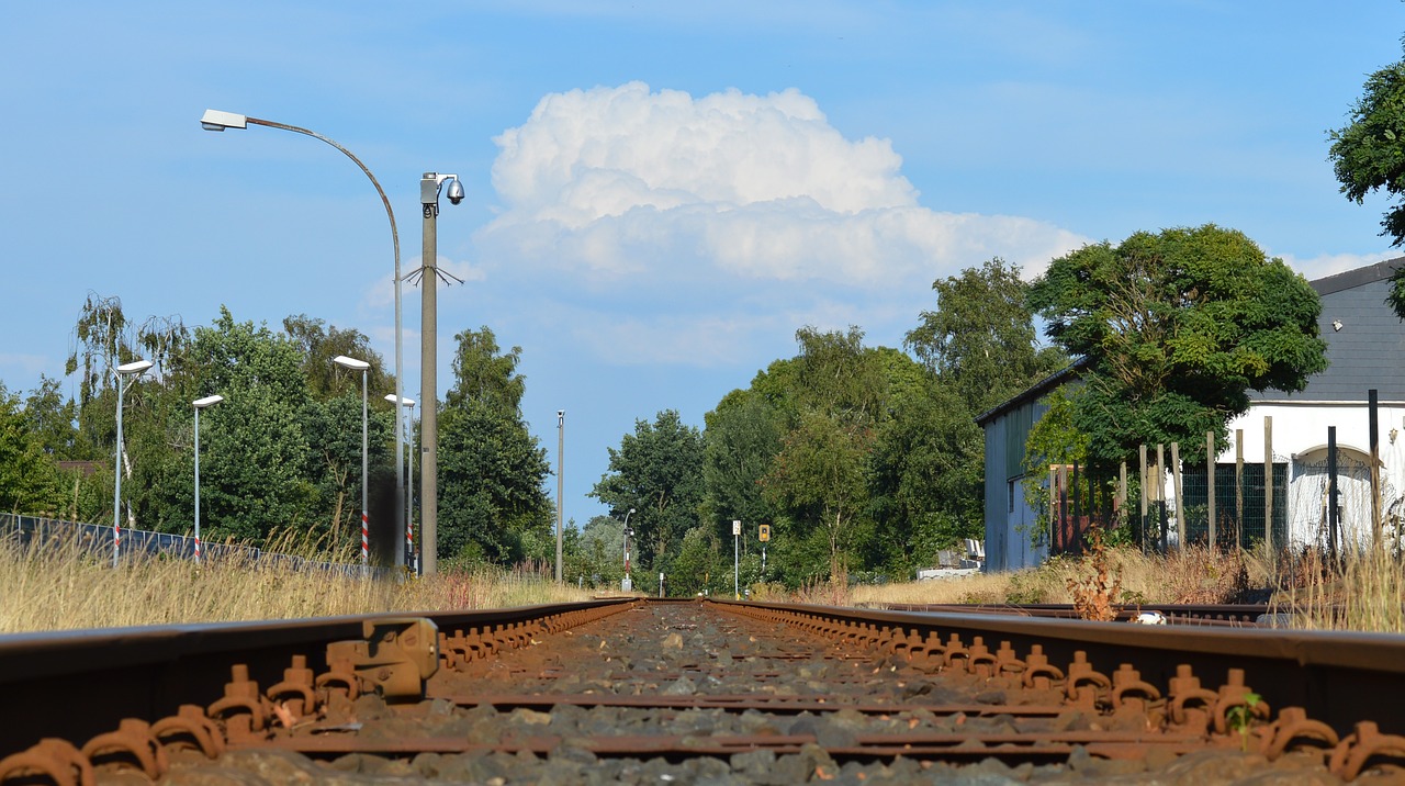 train  rails  railroad tracks free photo