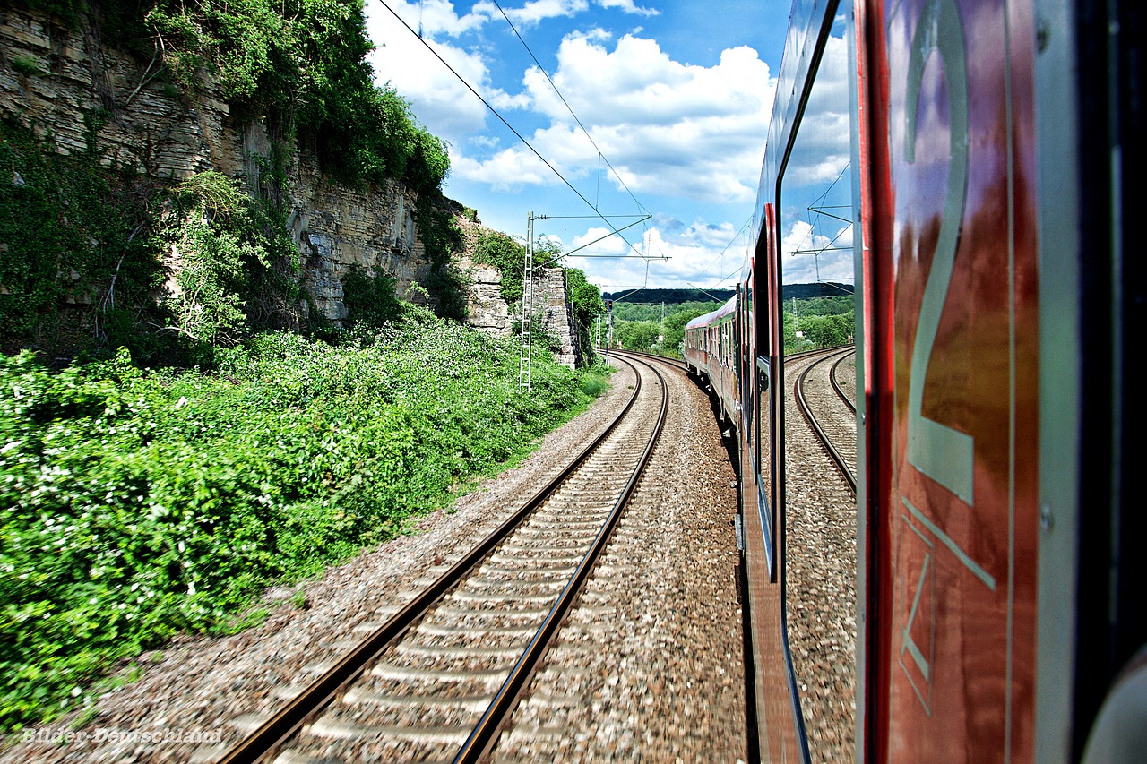 train  on the go  railway free photo