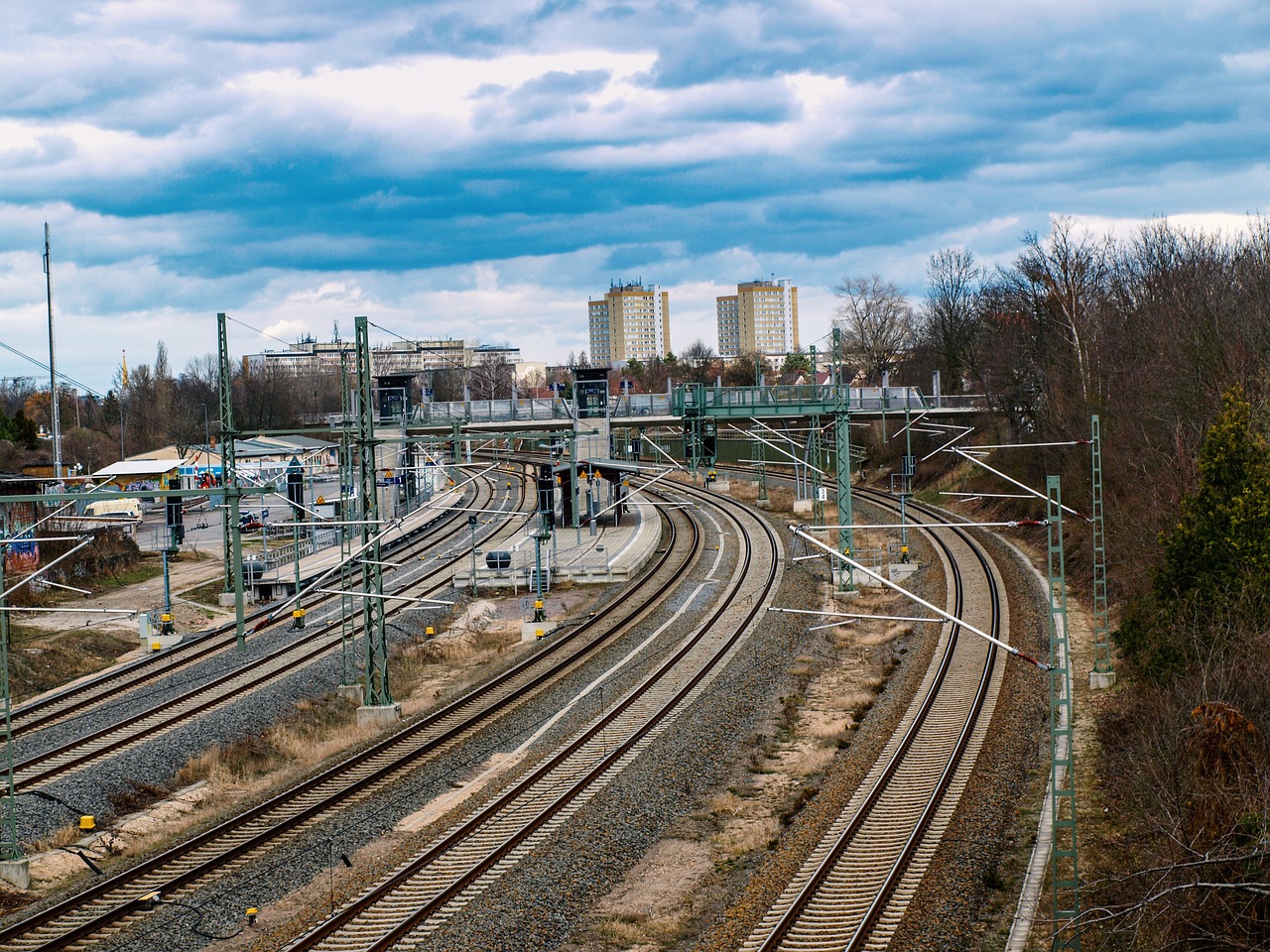 train  terrain  leipzig free photo