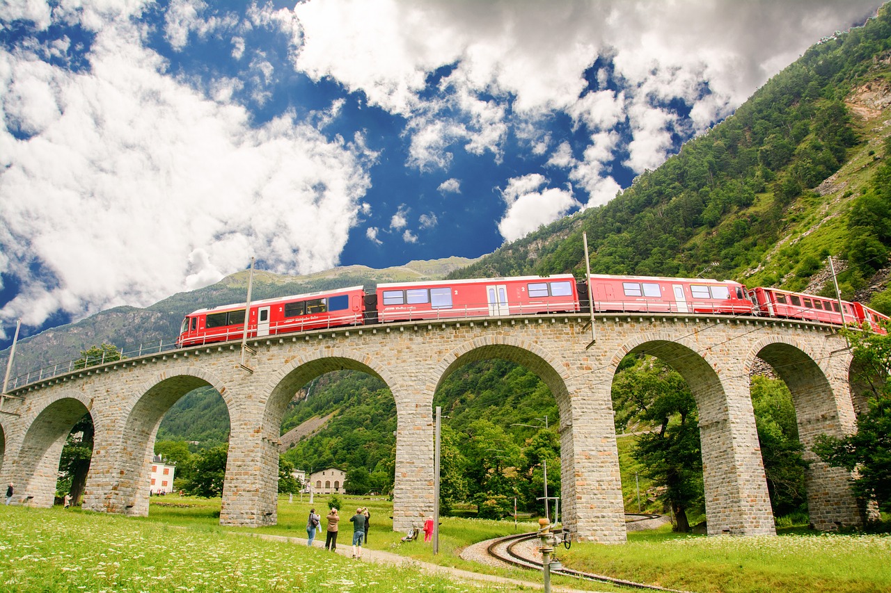 train  bernina  switzerland free photo