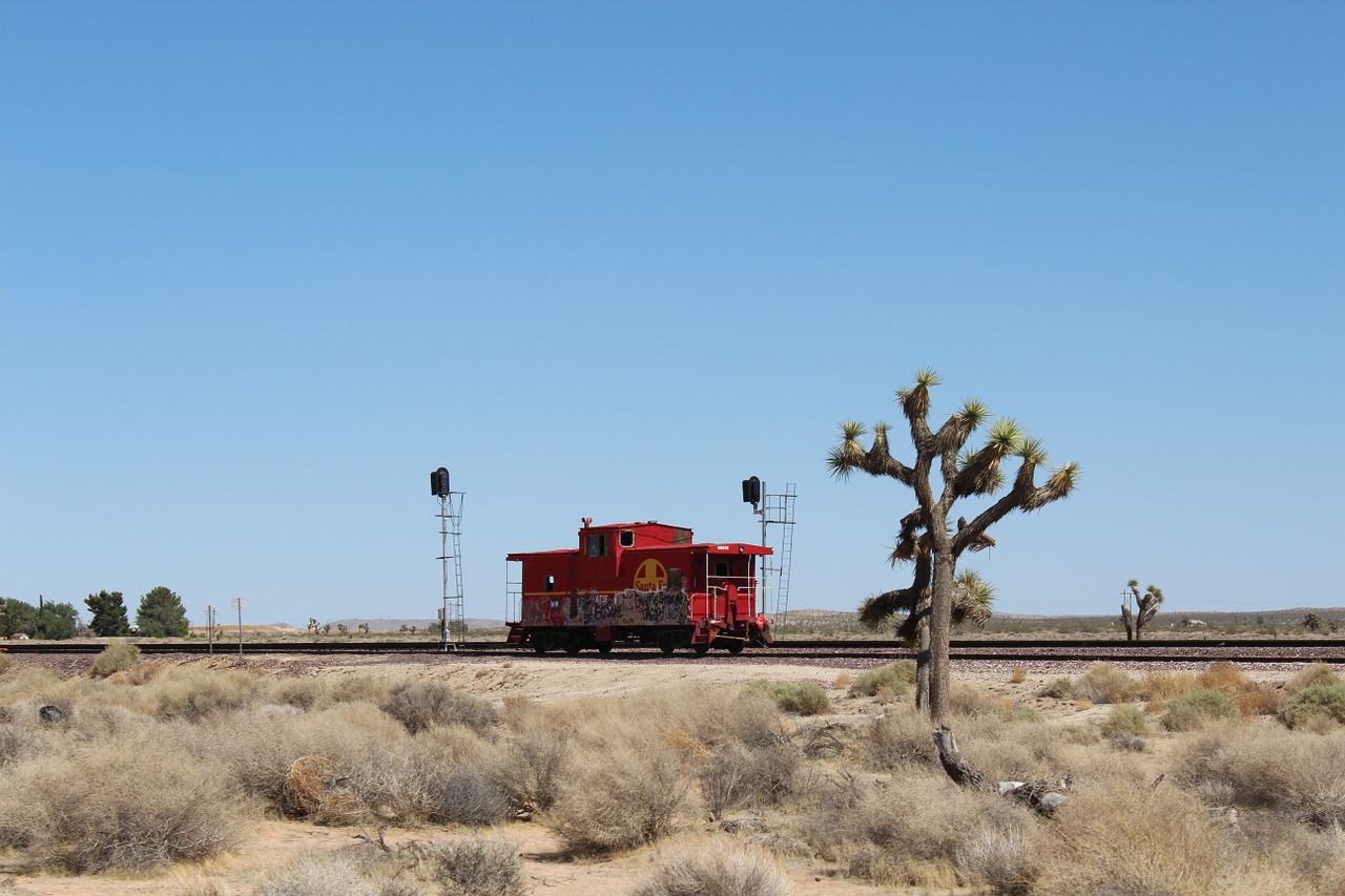 train mojave desert railway free photo