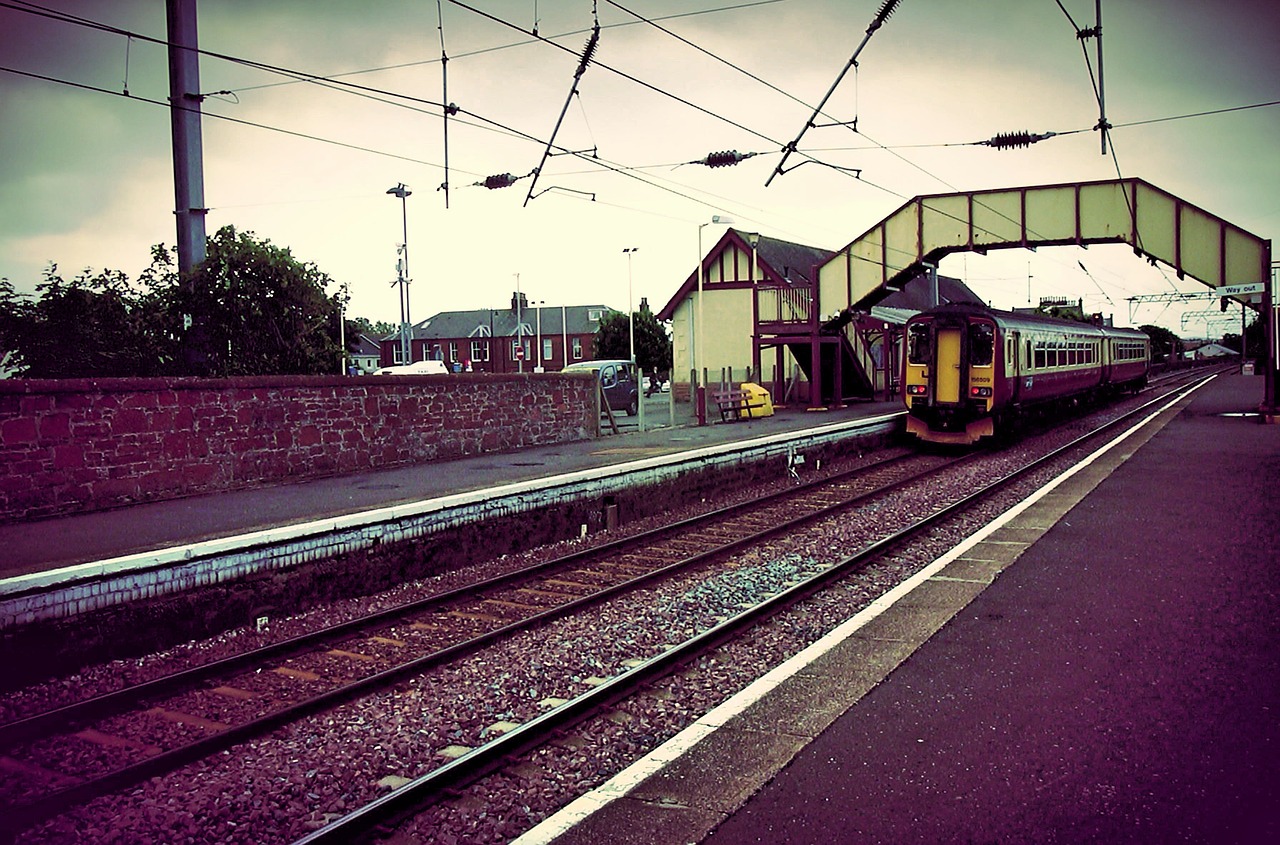 train railway station platform free photo