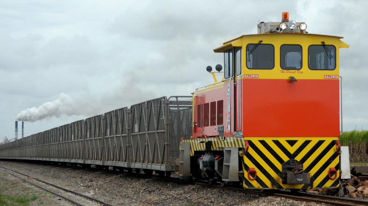 train railway sugar cane free photo