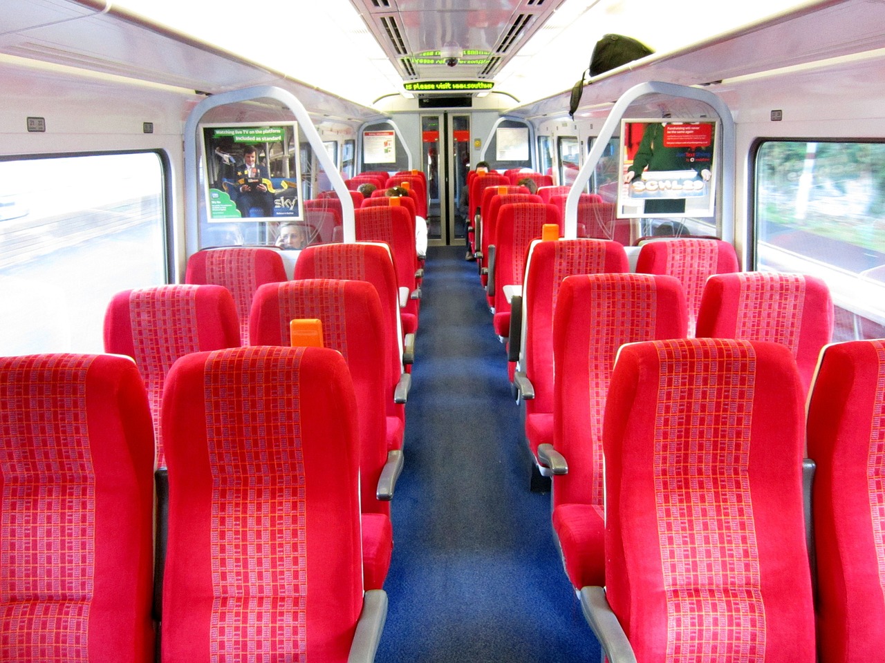 train interior transportation free photo