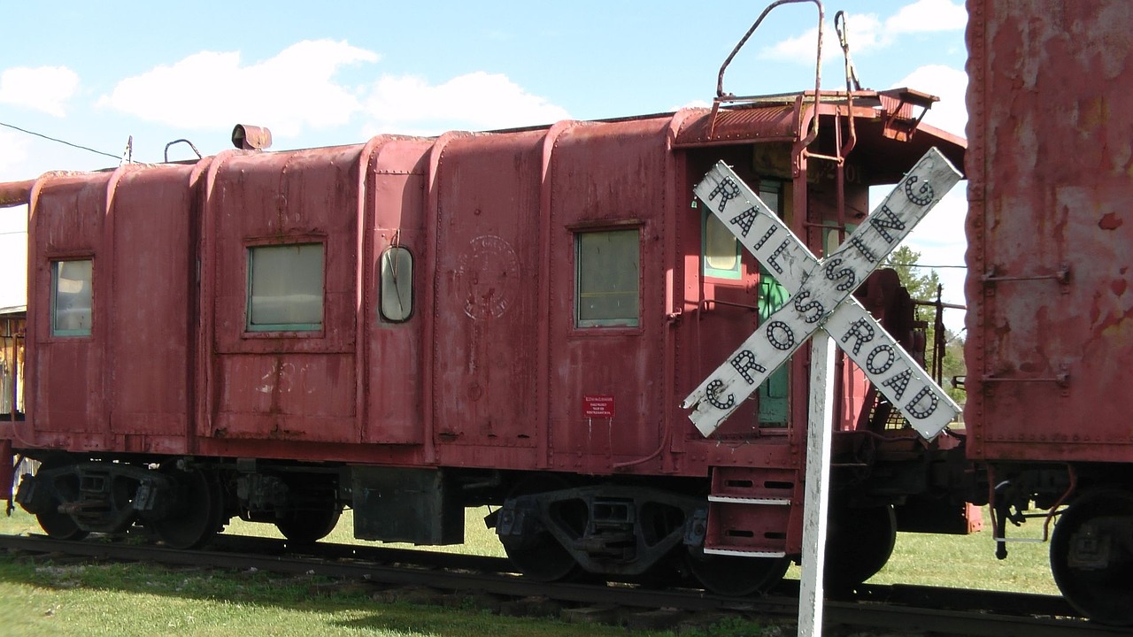 train car railroad crossing free photo