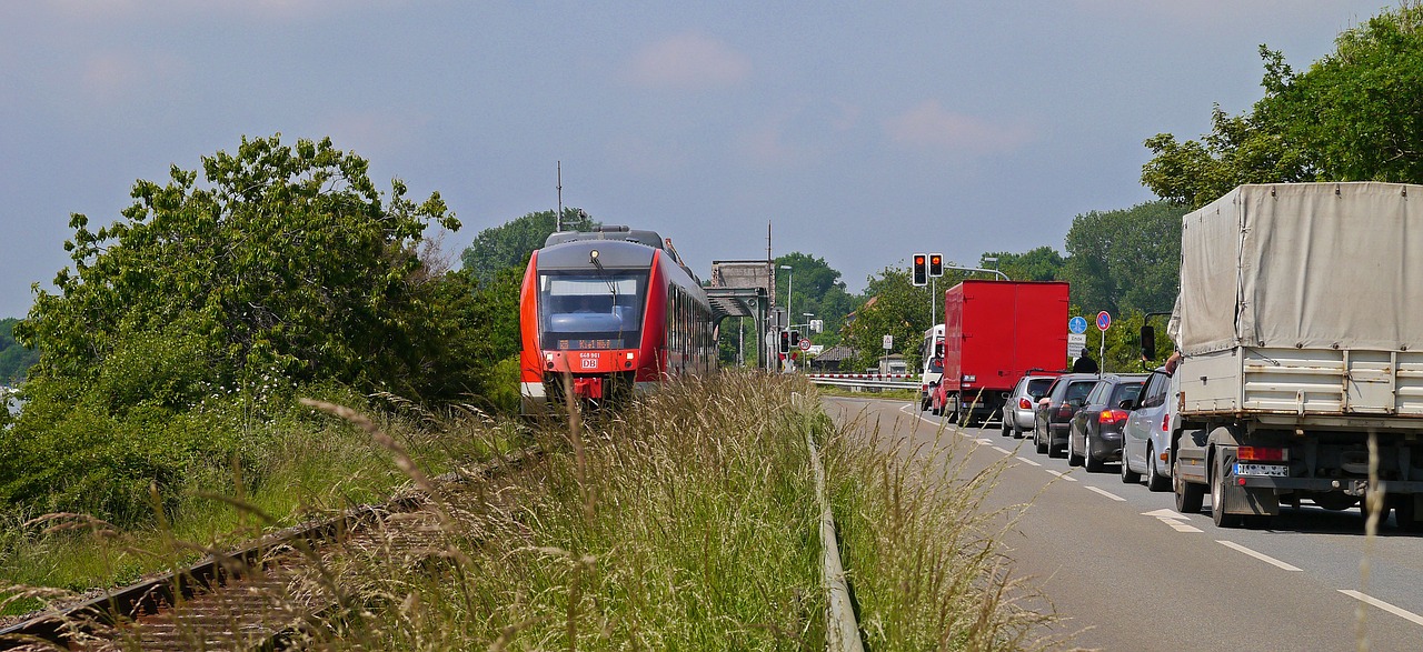 train has right of way single-lane bascule bridge rail - road free photo