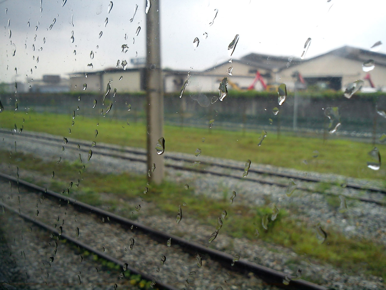 train track rain free photo