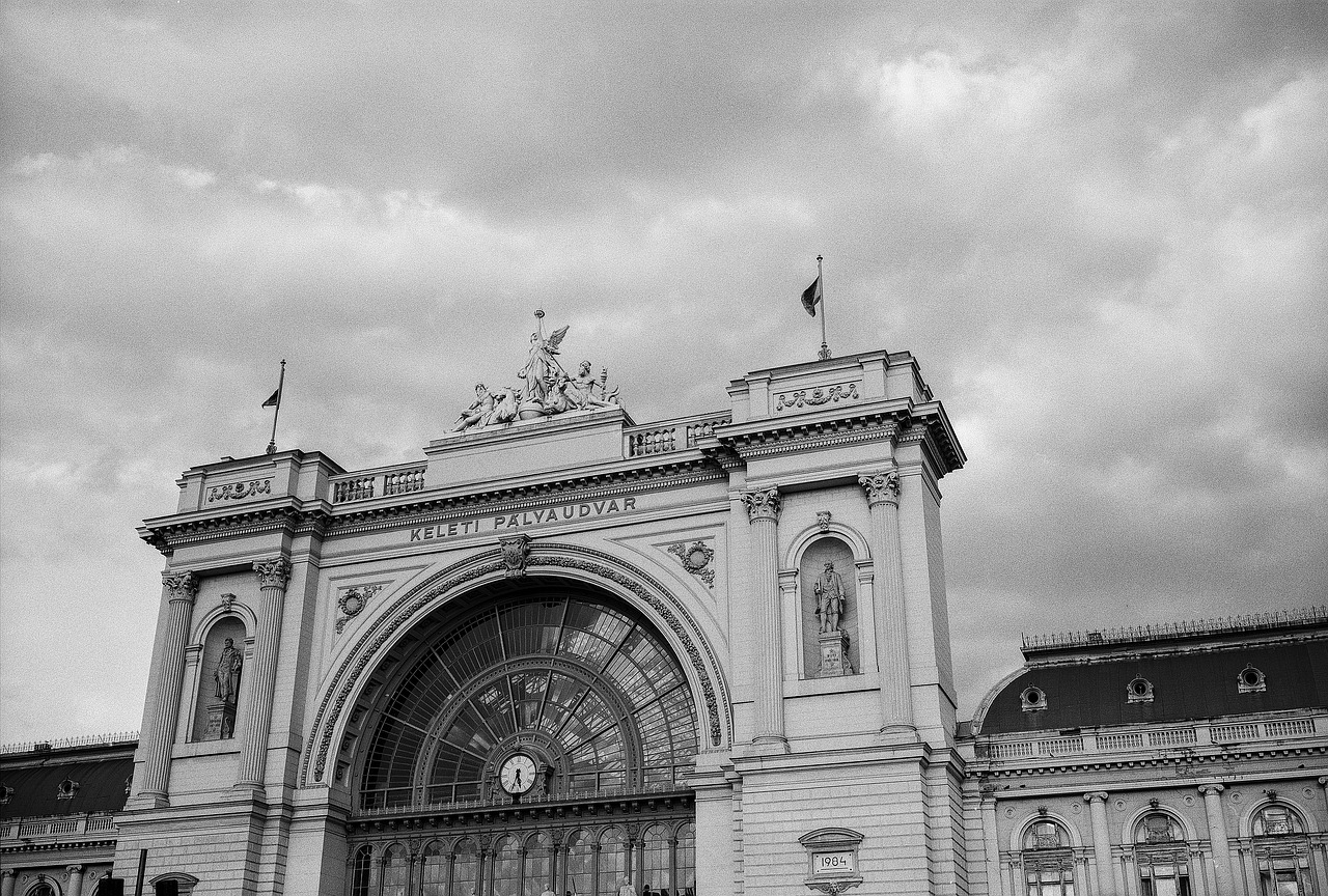train station clouds europe free photo
