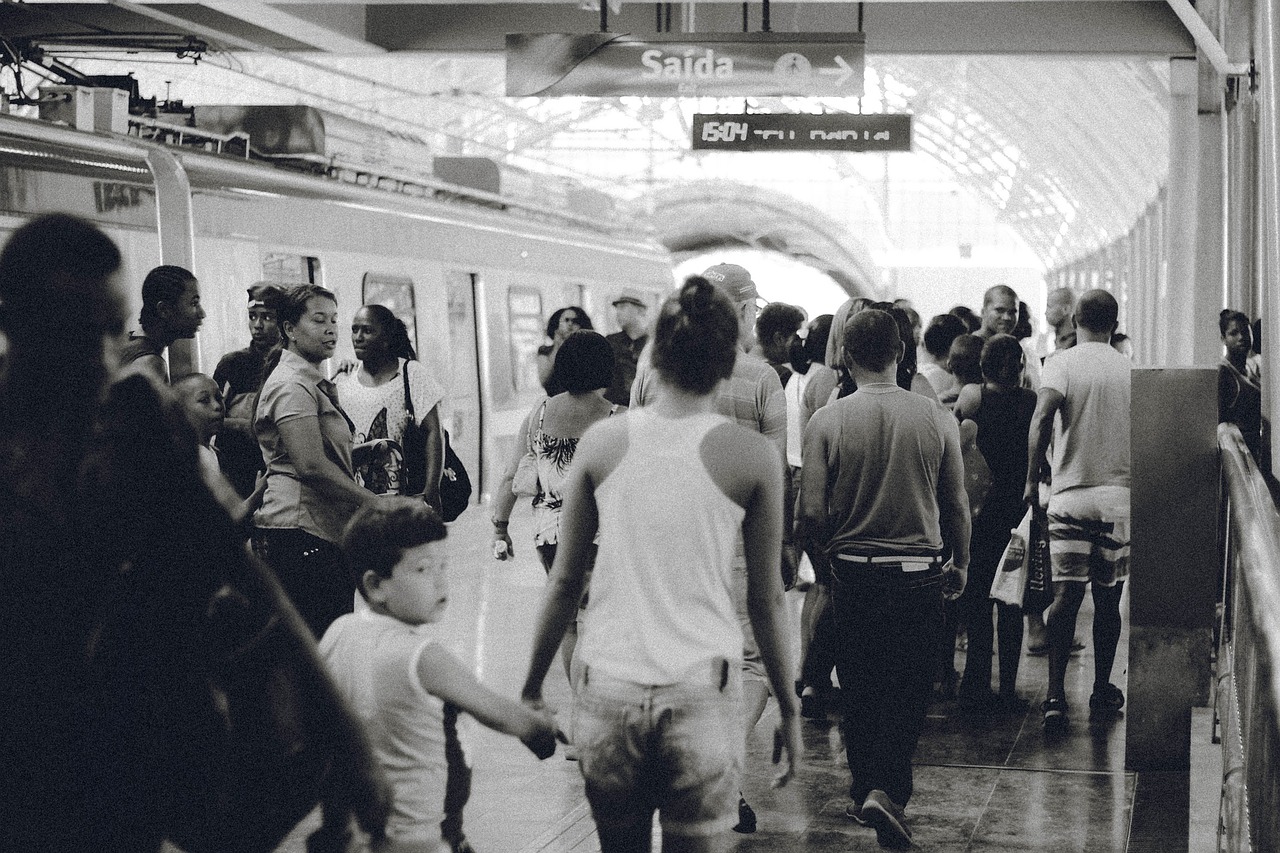 train station transportation people free photo